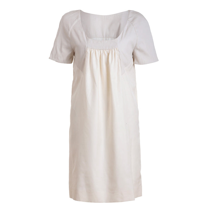 CHLOÉ CHLOE MILK COTTON SILK DRESS SIZE FR 38 Ladies