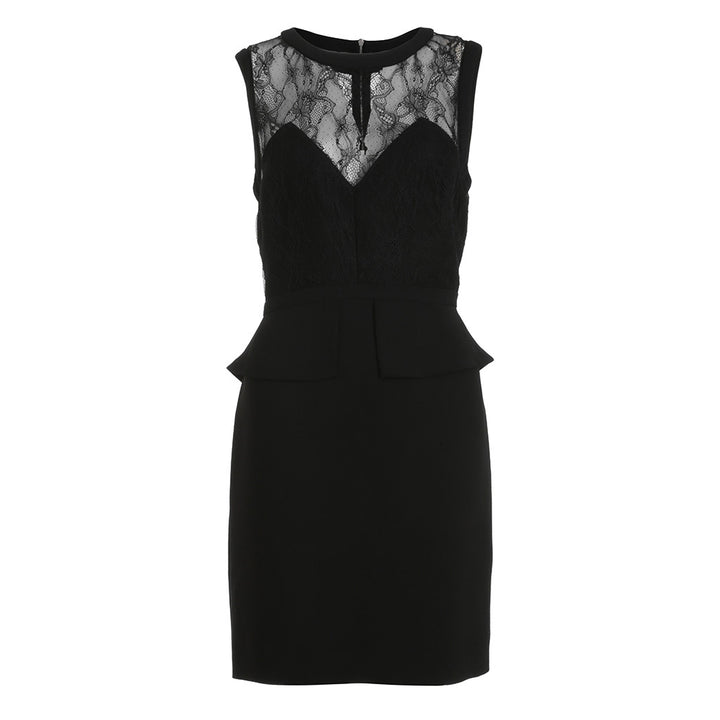 SANDRO LACE-PANELED MINI DRESS Size 3 L LARGE LADIES