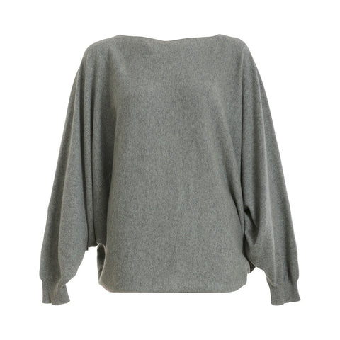 Hermès 2015 Grey Batwing Sleeve Scottish Cashmere Sweater Jumper F 38  LADIES