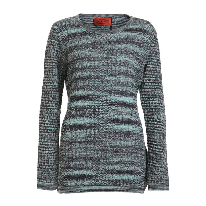 Missoni Wool Knit Jumper Sweater Long Sleeve Size I 46 XL Ladies