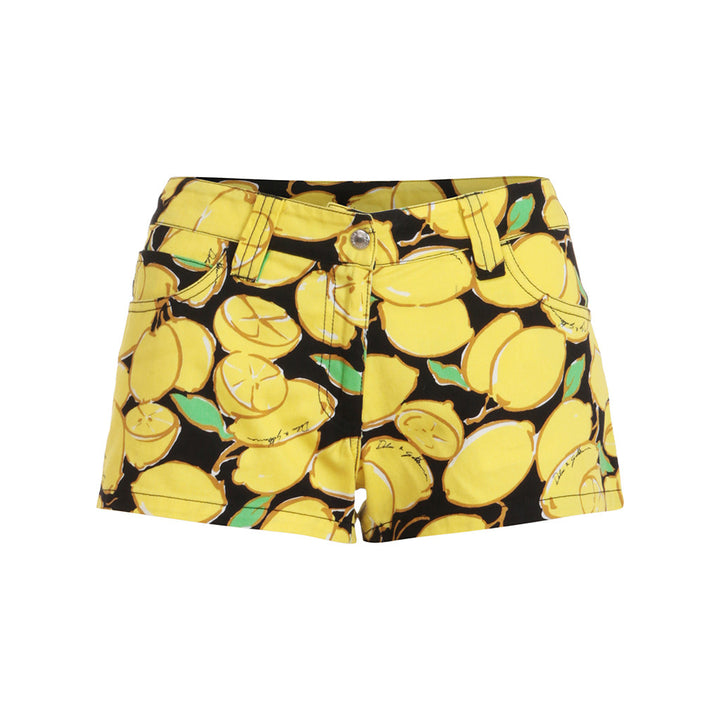 DOLCE & GABBANA BEACHWEAR LEMON PRINT MINI SHORTS SIZE I 2 EU M US S LADIES