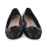 CHANEL LEATHER CAMELLIA FLATS SHOES SIZE 36 LADIES