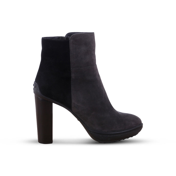 TOD'S SUEDE LEATHER ROUND-TOE BOOTIES Size 39 LADIES