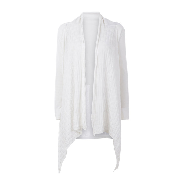 MALO WHITE COTTON OPEN CARDIGAN SIZE M MEDIUM LADIES
