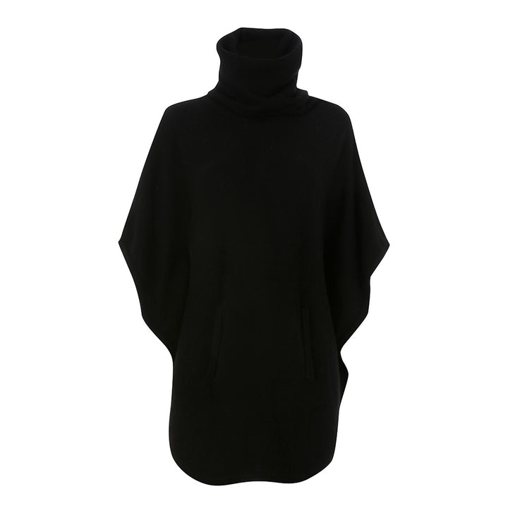 Ralph Lauren Cashmere Turtleneck Black Cape Poncho Size XXS fits all sizes Ladies