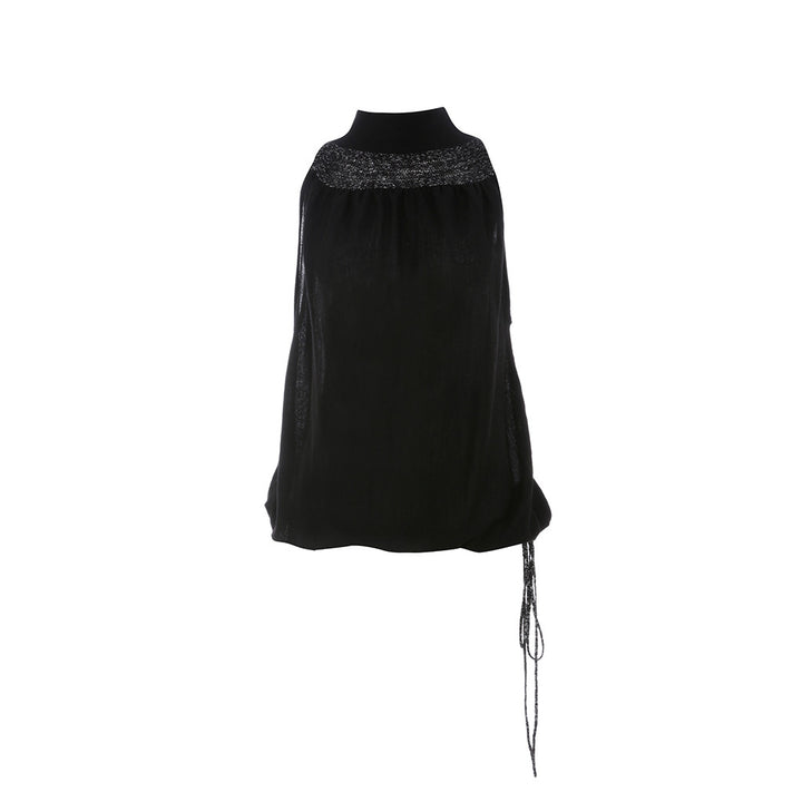Anne Fontaine Ernestine Black Wool Knit Top F 44 L/XL Ladies