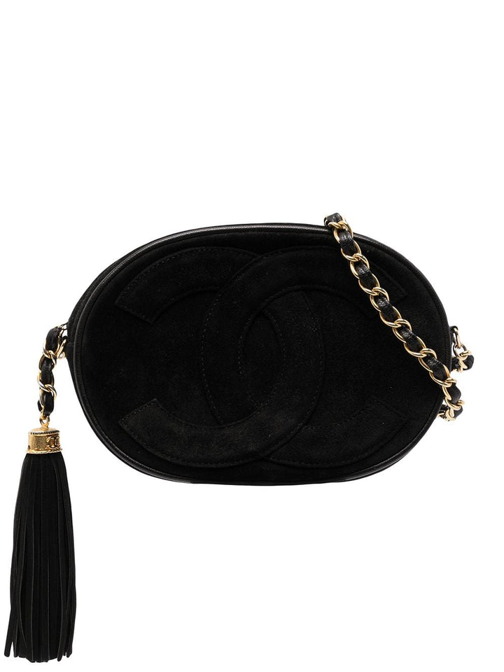 CHANEL RARE HARD TO FIND Beaded 1989-1990s CC tassel crossbody bag ladies