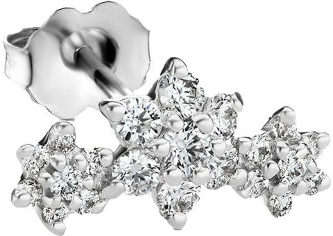 MARIA TASH Flower Garland 3mm 18-karat white gold diamond earring ladies