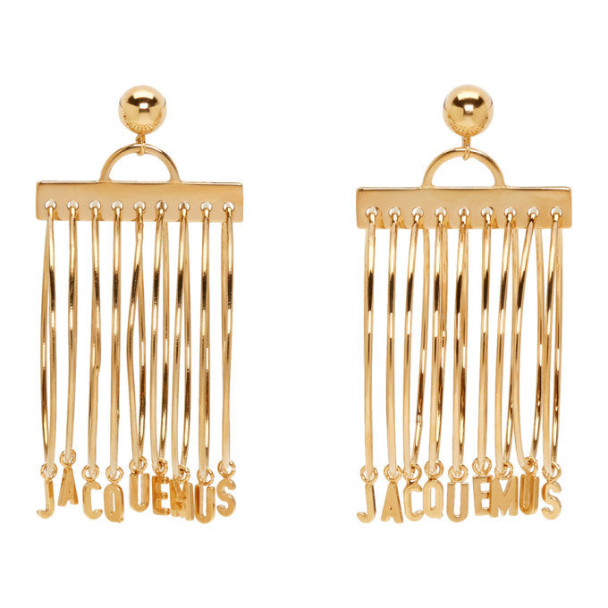 JACQUEMUS 2021 Les Anneaux Earrings in Gold  ladies
