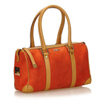 Gucci Suede Handbag Orange Leather Suede Bag ladies