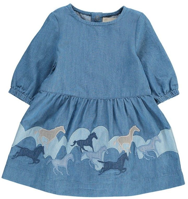 Stella McCartney KIDS Girls' DENIM JEANS HORSES DRESS SIZE 6 years children