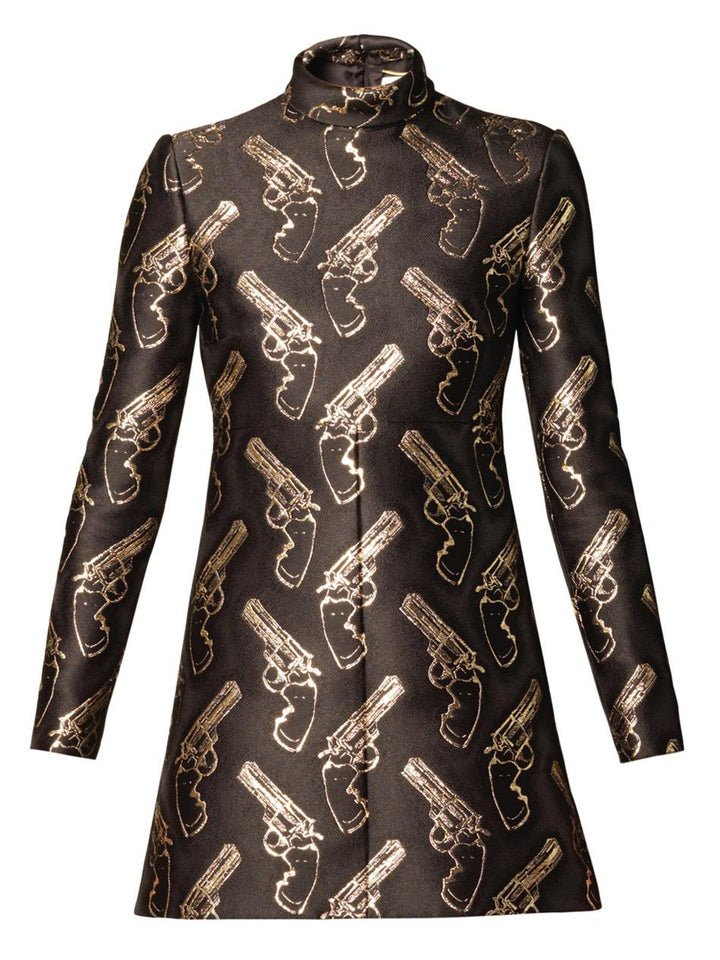 Saint Laurent Gun Pop jacquard shift dress SOLD OUT F 38 UK 10 US 6 ladies