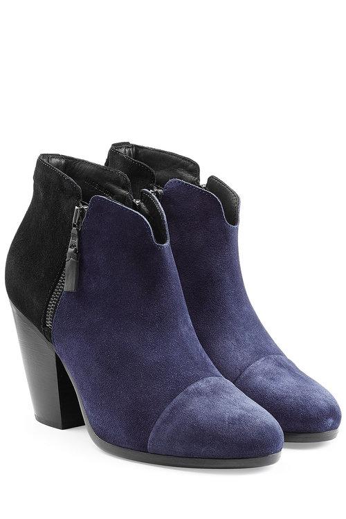 Rag & Bone Margot Suede Ankle Boots In Blue Navy Size 41 US 11 UK 8 ladies