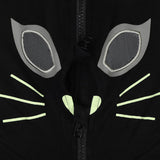 Stella McCartney Kids Fluorescent Cat Cotton Zip-Up Hoodie Black Size 6 years children