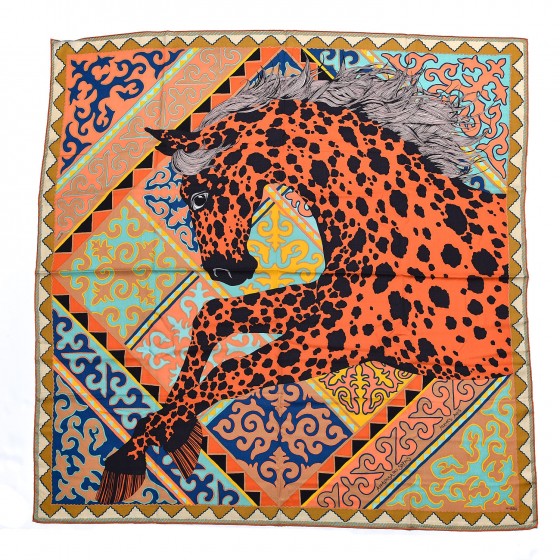 Hermès Hermes Paris Cashmere Silk Appaloosa Des Steppes Shawl 140 Scarf ladies