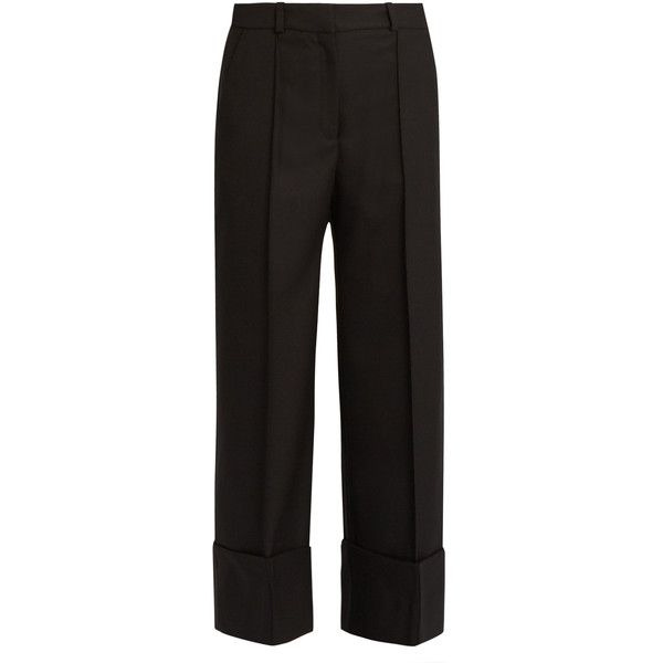 Amazing Rare Racil black wool high waisted cropped pants trousers 38 UK 10 US 6 ladies