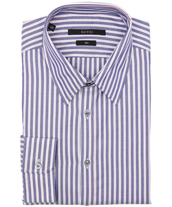 GUCCI LONG SLEEVE BUTTON-UP STRIPED SLIM FIT SHIRT SIZE 43 17 XXL Men