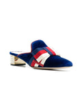 Gucci Velvet Crystal Sylvie Bow Mules Shoes Size 36 UK 3 US 6 ladies