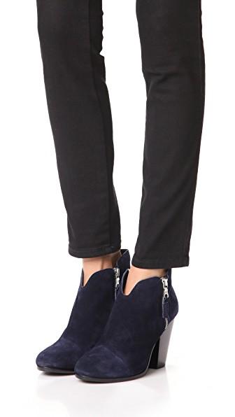 Rag & Bone Margot Suede Ankle Boots In Blue Navy Size 41 US 11 UK 8 ladies