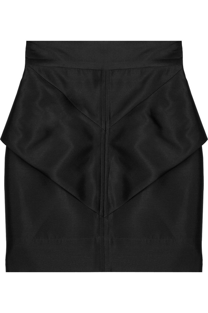 Camilla and Marc's black silk dupioni mini skirt  Ladies