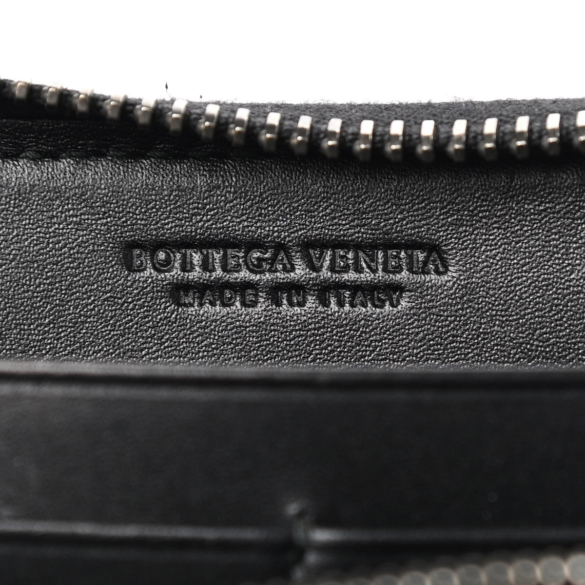 Bottega Veneta Leather Intrecciato Zip Around Wallet Black ladies