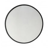 Hayle Round Black Modern Mirror 100 x 100cm 39.5 " x 39.5"