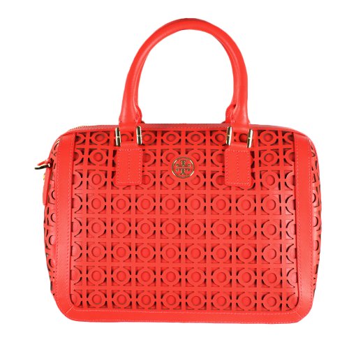 TORY BURCH Kelsey Middy Satchel in Poppy Red Bag Handbag ladies