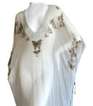 $2,900 Emilio Pucci Sexy Silk Butterfly Embellished Kaftan Dress One Size ladies