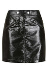 Topshop Vinyl Zip Pocket Mini Skirt UK 14 US 10 EU 42 ladies