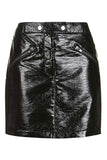 Topshop Vinyl Zip Pocket Mini Skirt UK 14 US 10 EU 42 ladies