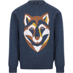 Il Gufo Boys Rib Knit Wolf Intarsia Knit Jumper Sweater 14 years Boys Children