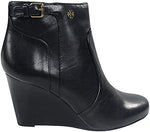 TORY BURCH 'Milan' Wedge Bootie Black Leather Boots Size US 9.5 39.5. US 6.5 ladies