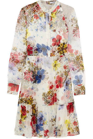 boden womens dresses ERDEM RUNAWAY FLORAL PRINT DEVIKA SILK DRESS SIZE UK 12 US 8 IT 44 L l –  Afashionistastore