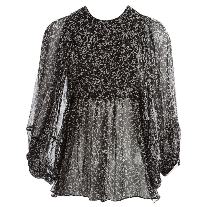 ZIMMERMANN Floral-print silk-georgette blouse top Ladies