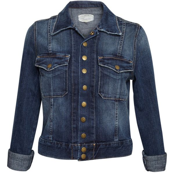 Current/Elliott Current Elliott The Snap Jacket in Loved Wash, Denim Jacket Sz 2 ladies