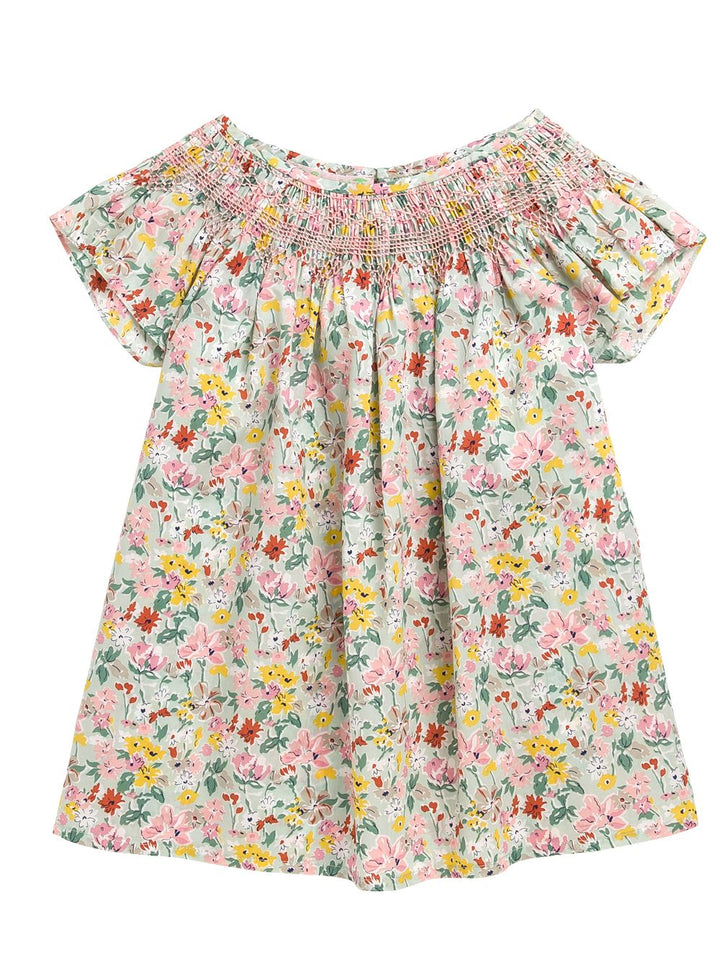 BONPOINT FLORAL LIBERTY PRINT HAND EMBROIDERED BLOUSE SIZE 6 YEARS children