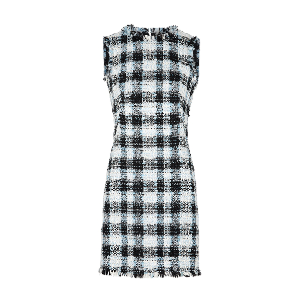 Alexander McQueen 2020 Collection Frayed-trim bouclé-tweed Dress I 38 UK 6 US 2 ladies
