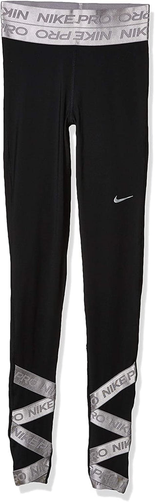 Nike Sportswear Women's 7/8 Tights Black / Metallic Silver Size XS lad –  Afashionistastore