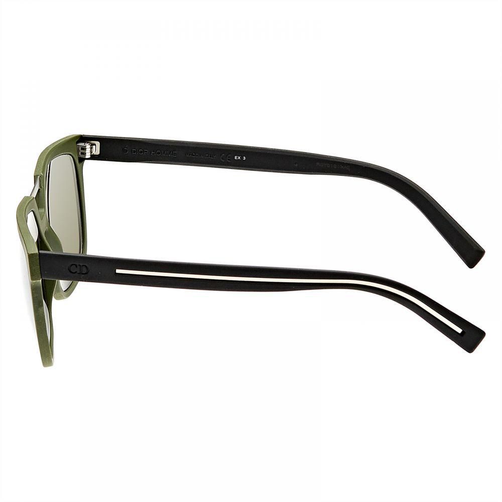 CHRISTIAN DIOR Green Homme 220s 0200s Matte Rubber Aviator Wired New Sunglasses MEN