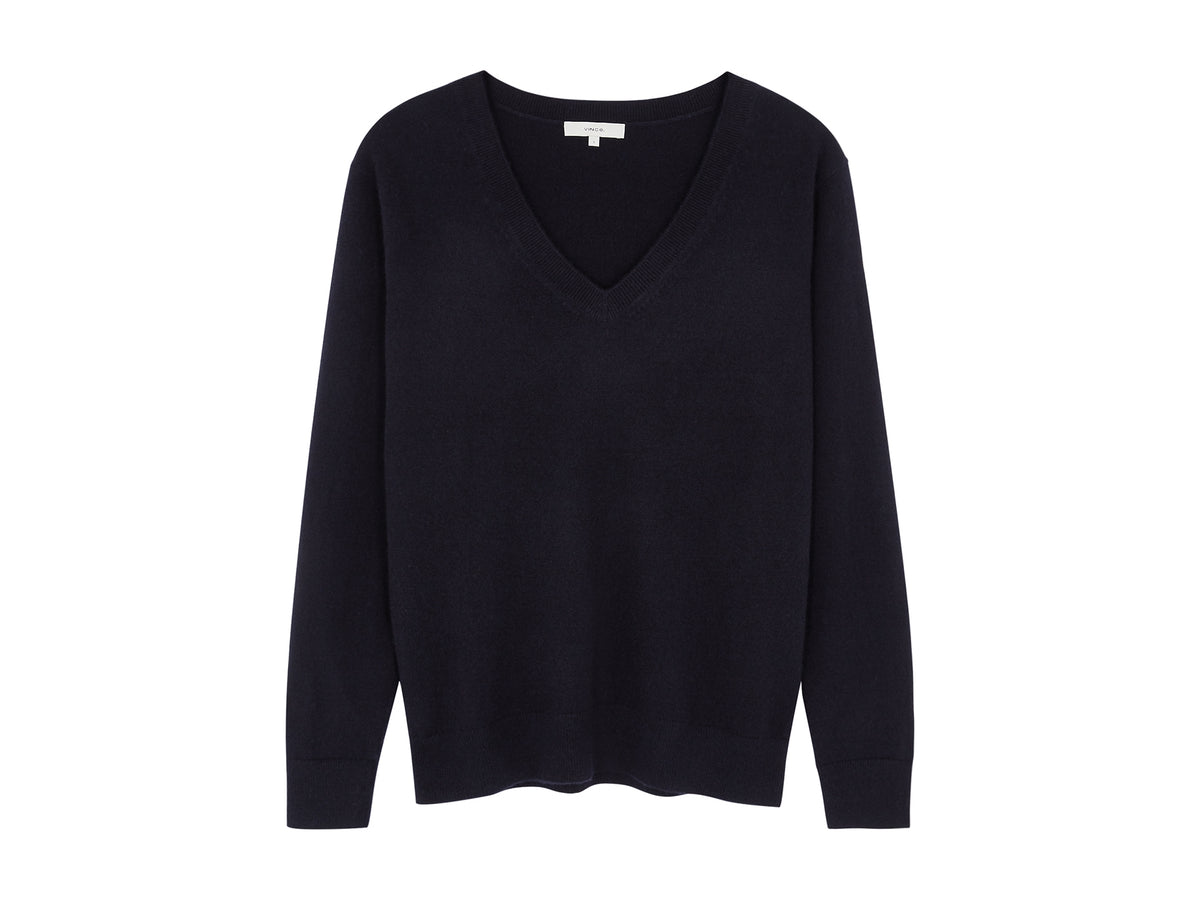 Vince V Neck Thin Knit Merino Wool Blend Sweater Jumper Size S /P Small ladies