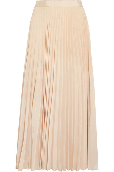 Alice + Olivia Essie pleated georgette midi skirt Ladies