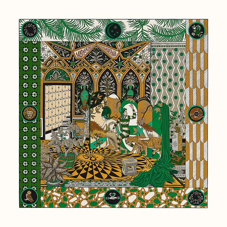 Hermès Hermes 2021 La Danse Des Amazones By Edouard Baribeaud Cashmere Shawl ladies