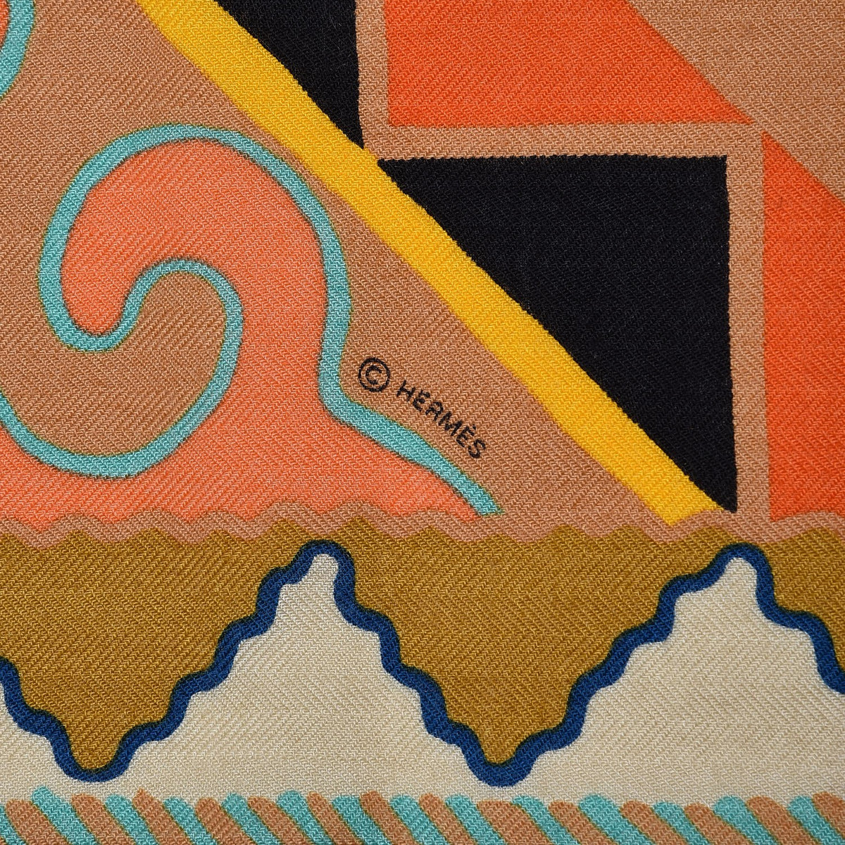 Hermès Hermes Paris Cashmere Silk Appaloosa Des Steppes Shawl 140 Scarf ladies