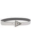 Bottega Veneta Triangle silver leather belt Ladies