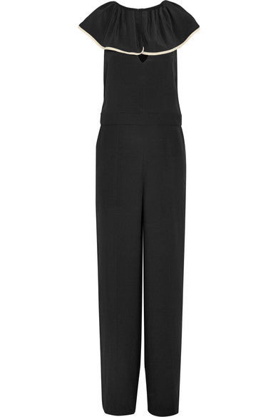 CHLOÉ Chloe Ruffled silk crepe de chine jumpsuit  Ladies