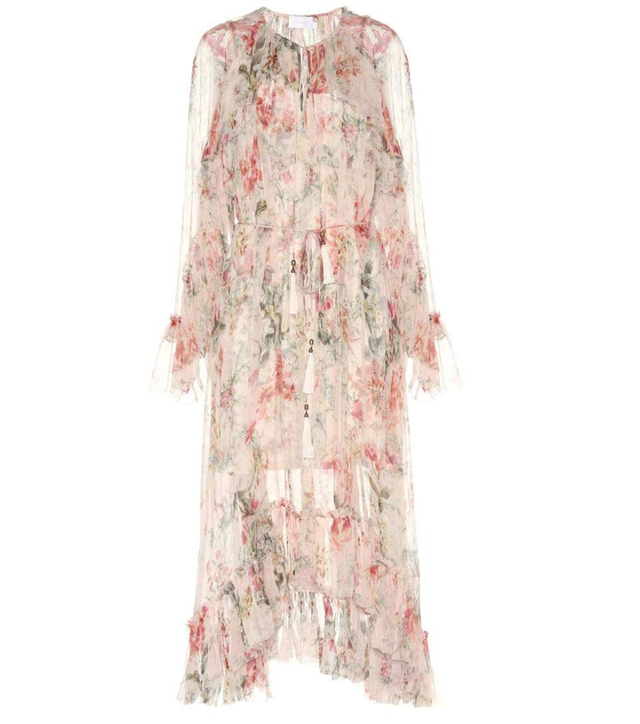 ZIMMERMANN MOST WANTED Mercer Floating ruffled floral-print silk-georgette dress ladies