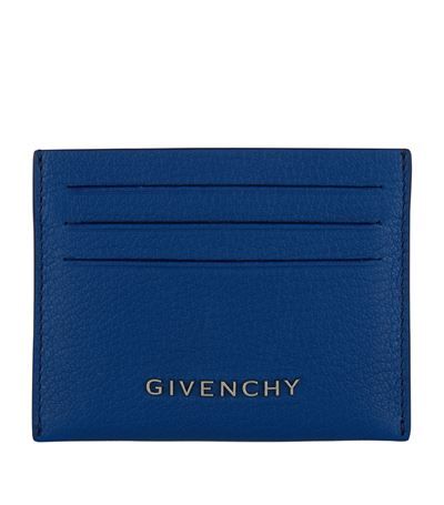GIVENCHY Pandora Card Holder In Blue Leather Ladies