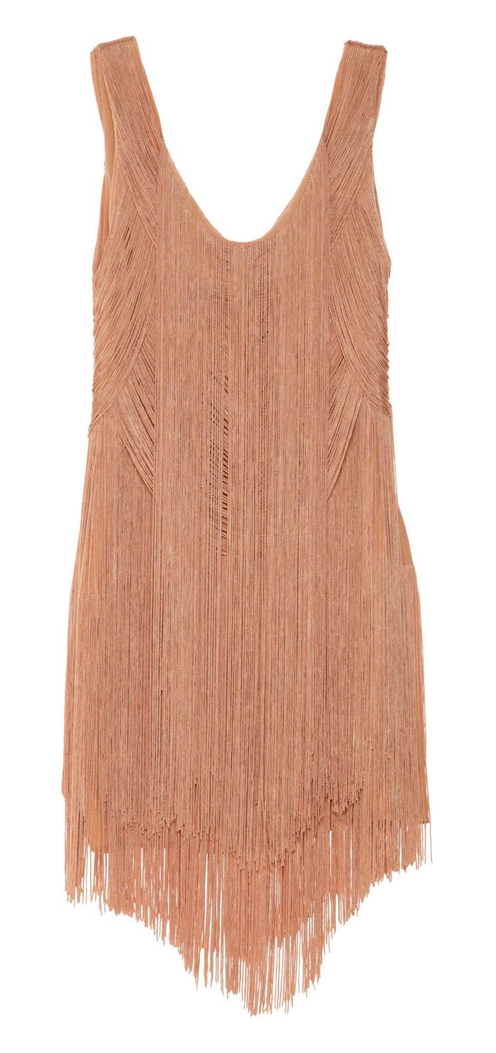 HAUTE HIPPIE Short Fringe Flapper Dress Nectar Size M Medium Ladies