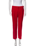 ALEXANDER MCQUEEN Red Wool & Silk Pants trousers Size I 42 UK 10 US 6 ladies