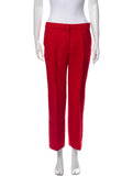 ALEXANDER MCQUEEN Red Wool & Silk Pants trousers Size I 42 UK 10 US 6 ladies